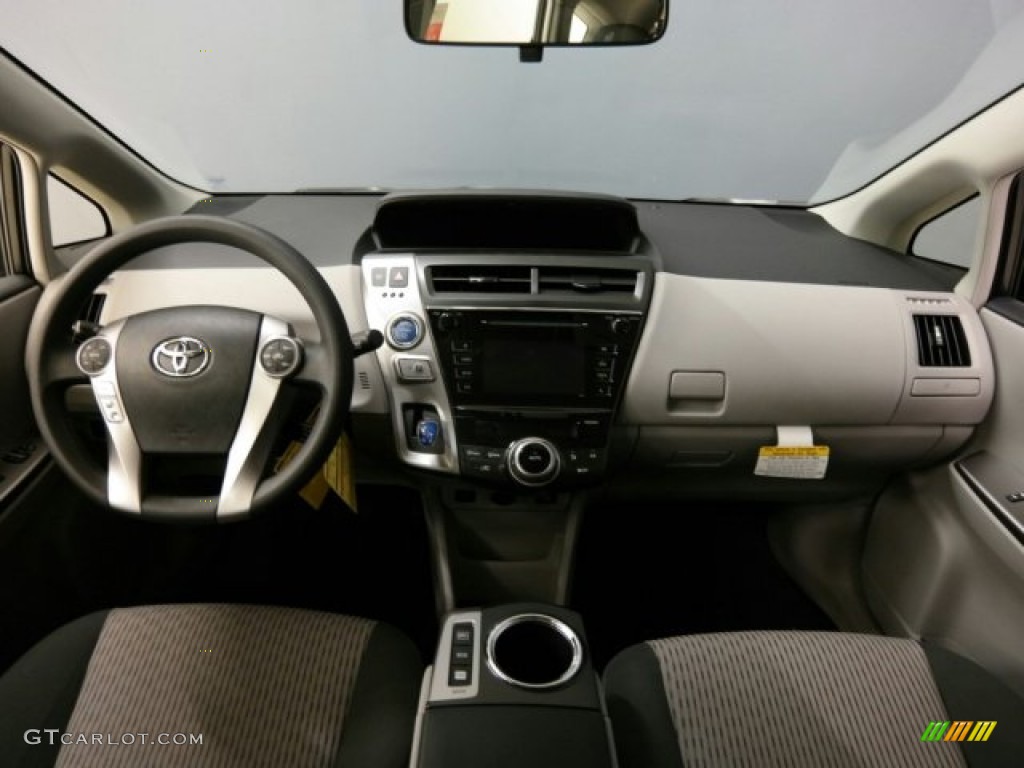 2015 Prius v Two - Sea Glass Pearl / Ash photo #17