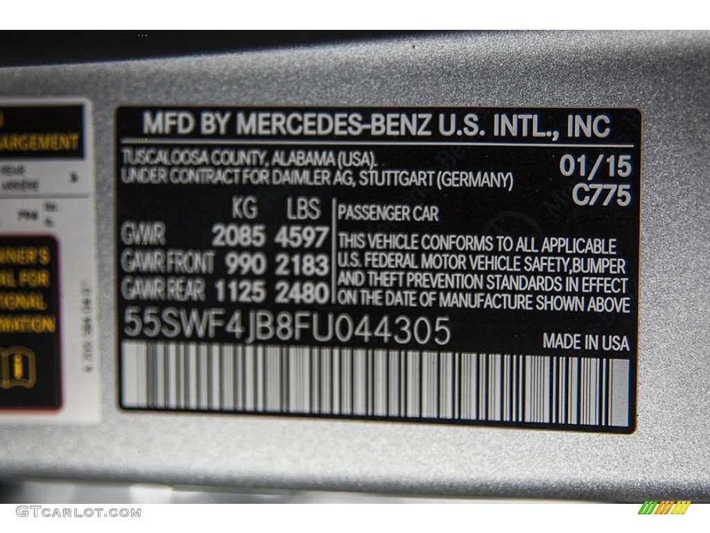 2015 C Color Code 775 for Iridium Silver Metallic Photo #101417059