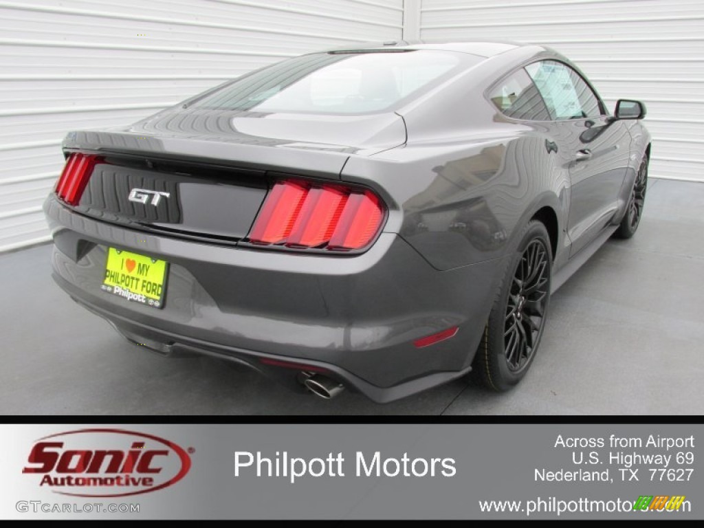 2015 Mustang GT Premium Coupe - Magnetic Metallic / Ebony photo #4