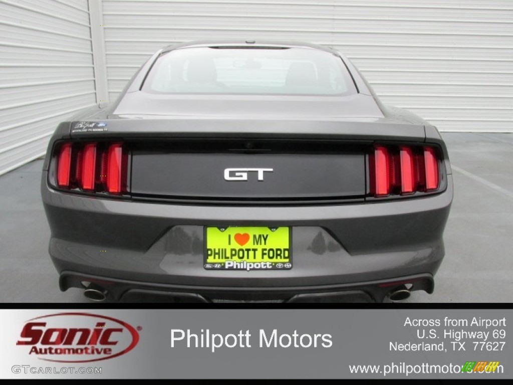 2015 Mustang GT Premium Coupe - Magnetic Metallic / Ebony photo #5