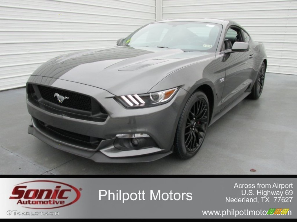 2015 Mustang GT Premium Coupe - Magnetic Metallic / Ebony photo #7