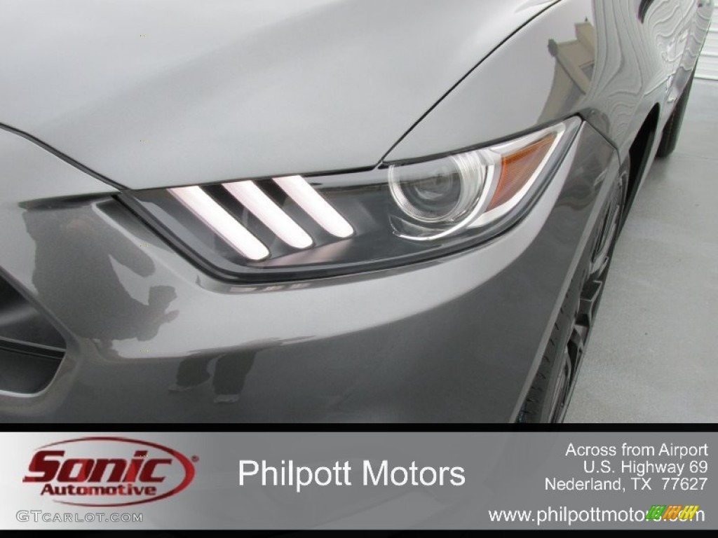 2015 Mustang GT Premium Coupe - Magnetic Metallic / Ebony photo #9