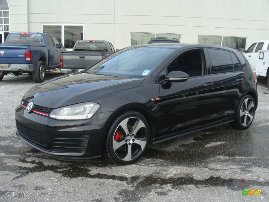 Deep Black Pearl 2015 Volkswagen Golf GTI 4-Door 2.0T SE Exterior Photo #101420018