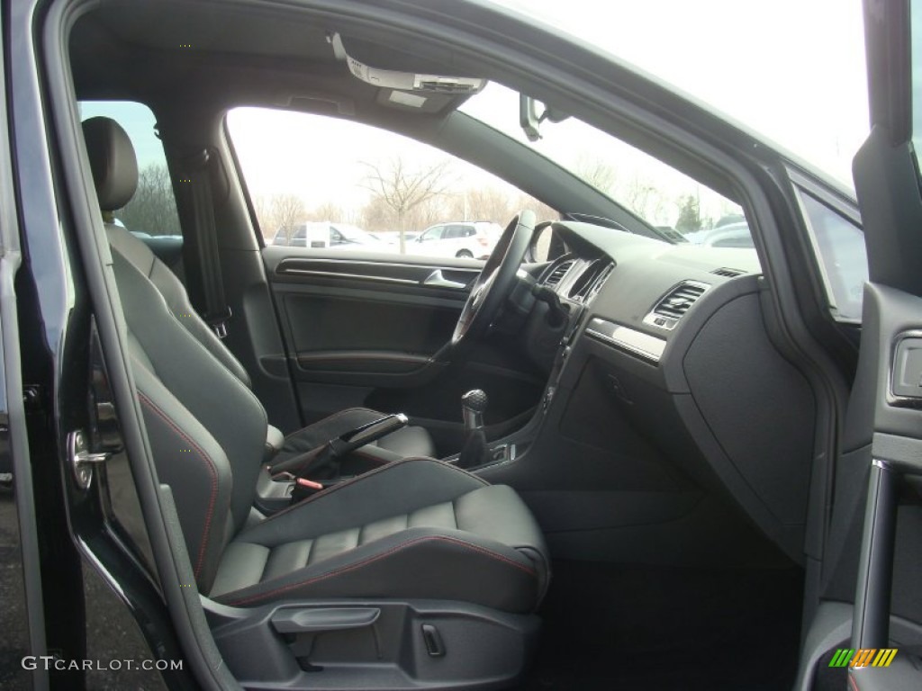 Titan Black Leather Interior 2015 Volkswagen Golf GTI 4-Door 2.0T SE Photo #101420296