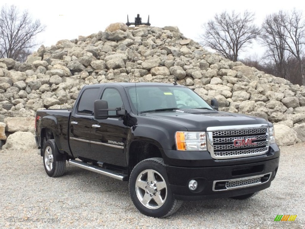 Onyx Black 2011 GMC Sierra 2500HD Denali Crew Cab 4x4 Exterior Photo #101427523