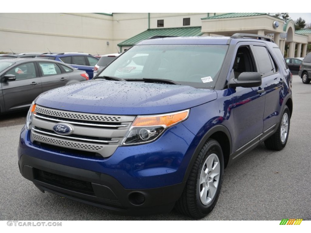 2013 Explorer FWD - Deep Impact Blue Metallic / Medium Light Stone photo #7