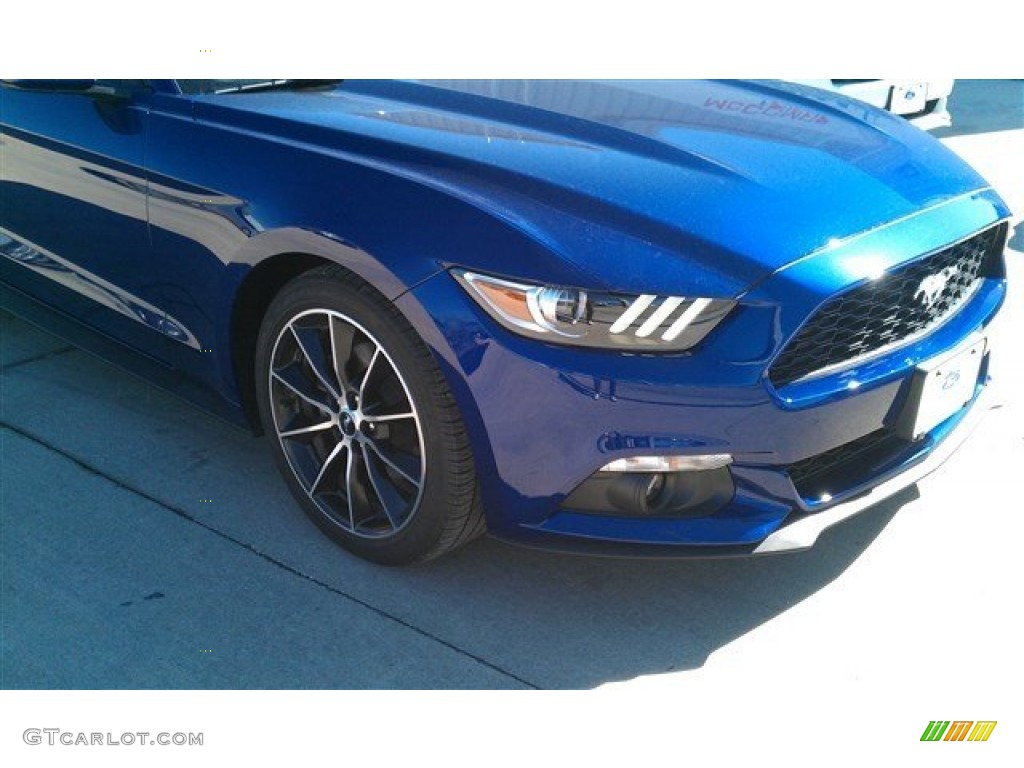 2015 Mustang EcoBoost Coupe - Deep Impact Blue Metallic / Ebony photo #3