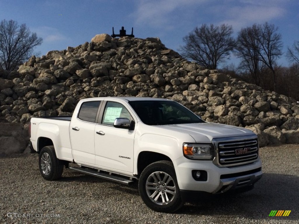 Summit White 2015 GMC Canyon SLT Crew Cab 4x4 Exterior Photo #101429593