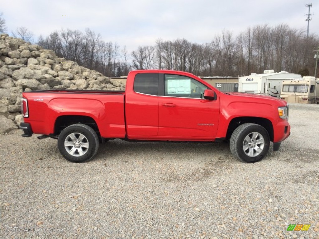 Cardinal Red 2015 GMC Canyon SLE Extended Cab 4x4 Exterior Photo #101430832