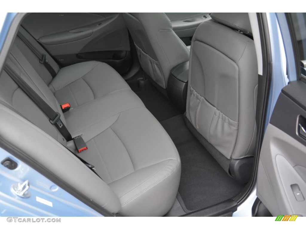 2014 Sonata Hybrid Limited - Blue Sky Metallic / Gray photo #20