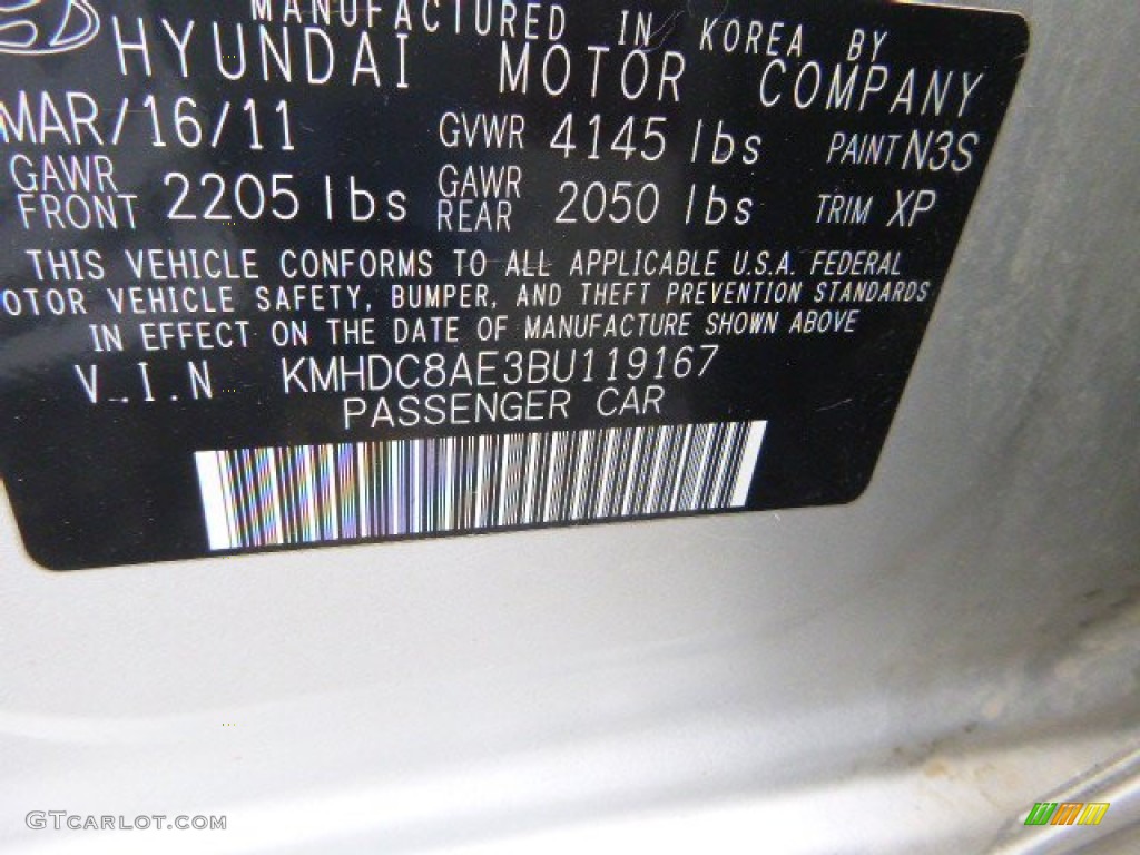 2011 Elantra Touring GLS - Shimmering Silver Metallic / Black photo #16