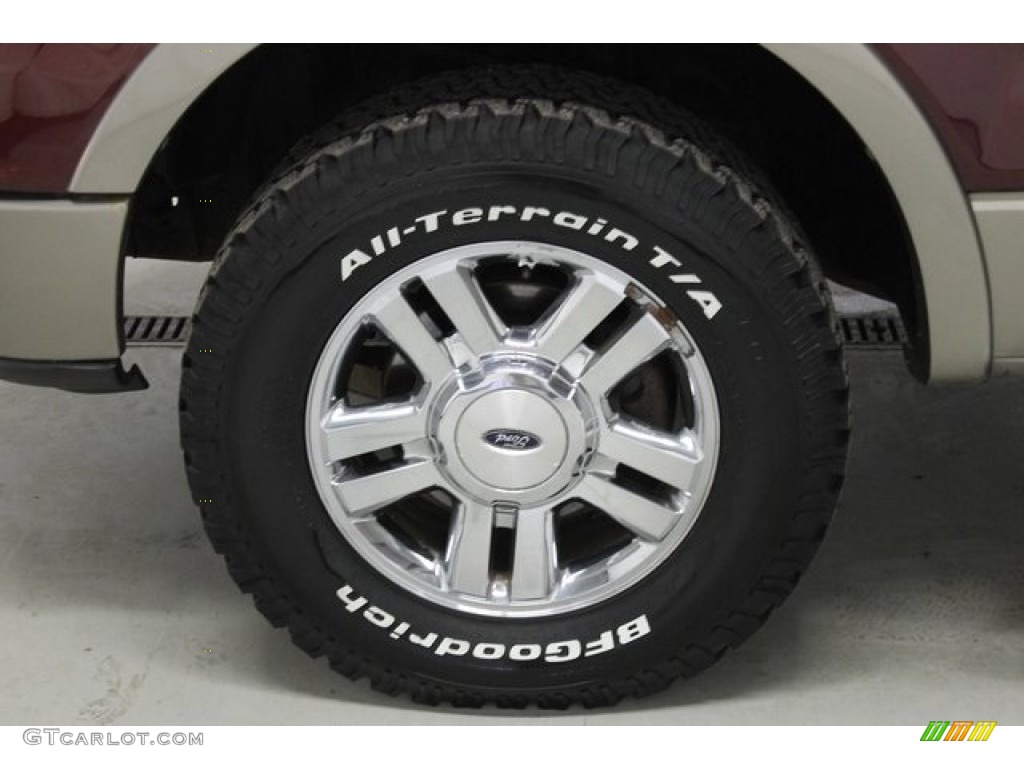 2006 F150 Lariat SuperCrew 4x4 - Dark Toreador Red Metallic / Tan photo #11