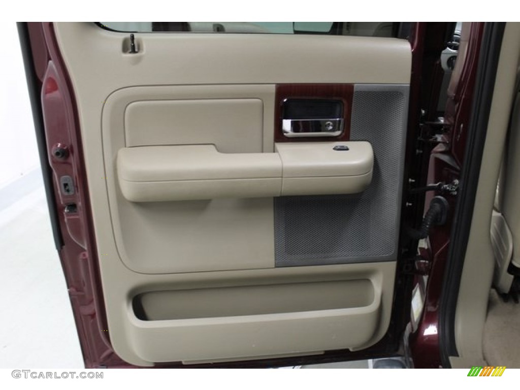 2006 F150 Lariat SuperCrew 4x4 - Dark Toreador Red Metallic / Tan photo #17