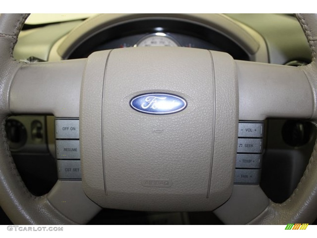 2006 F150 Lariat SuperCrew 4x4 - Dark Toreador Red Metallic / Tan photo #25