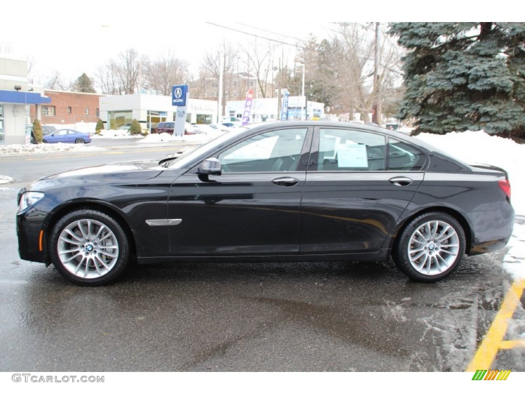 Black Sapphire Metallic 2014 BMW 7 Series 750i xDrive Sedan Exterior Photo #101437069
