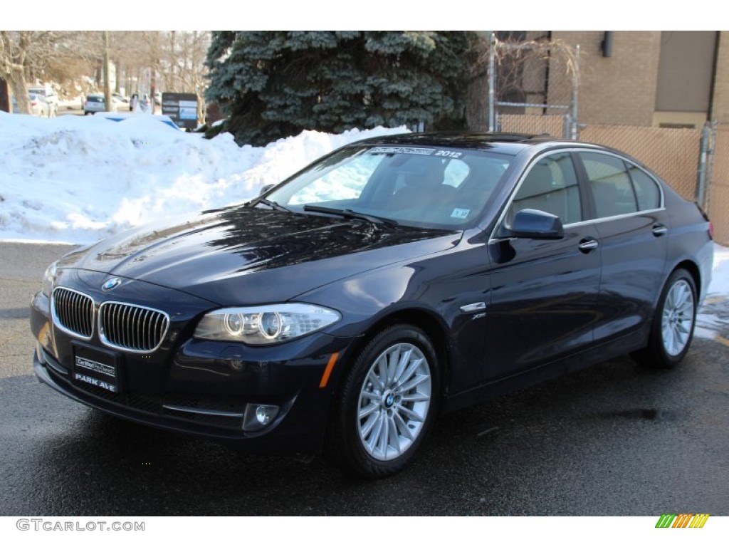 2012 5 Series 535i xDrive Sedan - Imperial Blue Metallic / Cinnamon Brown photo #6