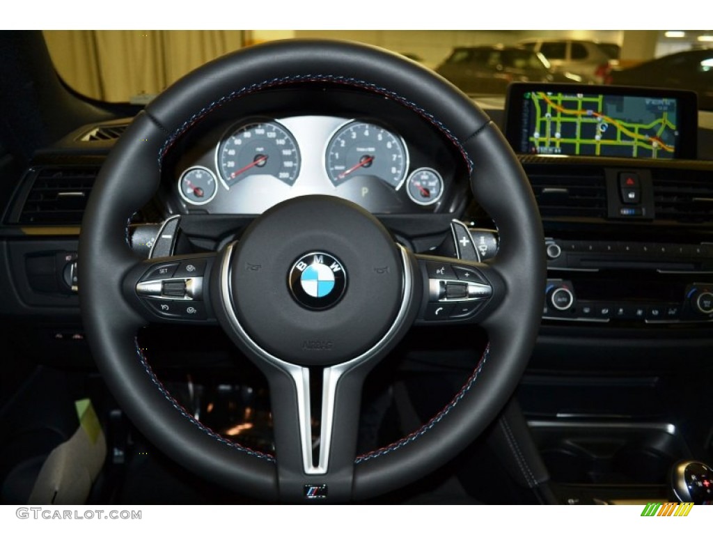 2015 BMW M4 Coupe Black Steering Wheel Photo #101439547
