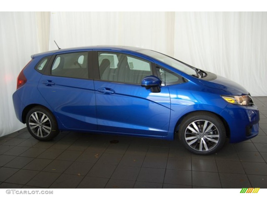Aegean Blue Metallic 2015 Honda Fit EX Exterior Photo #101442598