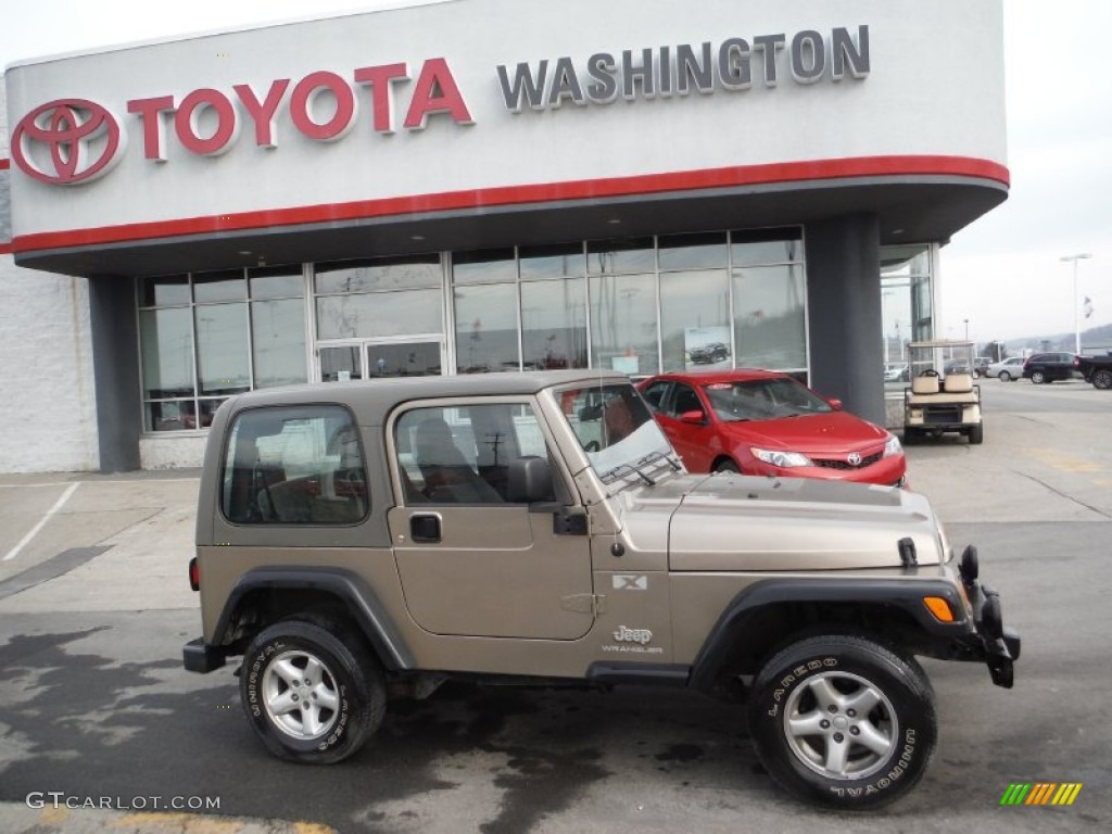 2004 Wrangler X 4x4 - Light Khaki Metallic / Khaki photo #2