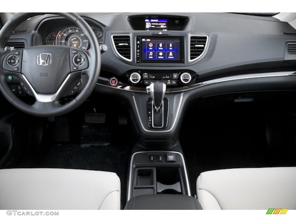 2015 CR-V Touring - White Diamond Pearl / Beige photo #13