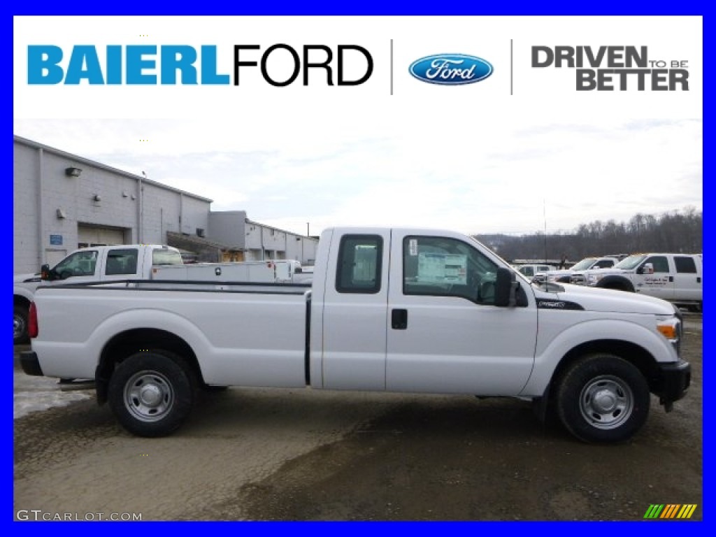 2015 F250 Super Duty XL Super Cab - Oxford White / Steel photo #1