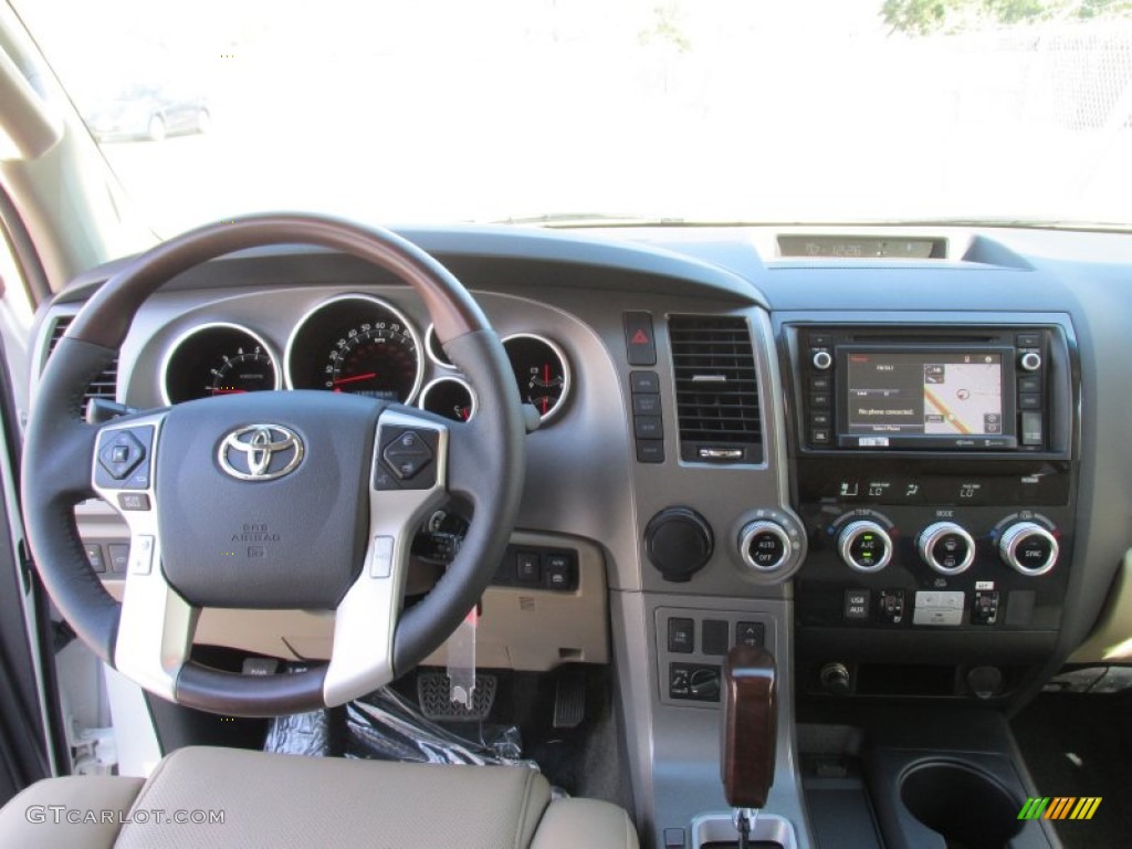 2015 Toyota Sequoia Platinum Sand Beige Dashboard Photo #101449193