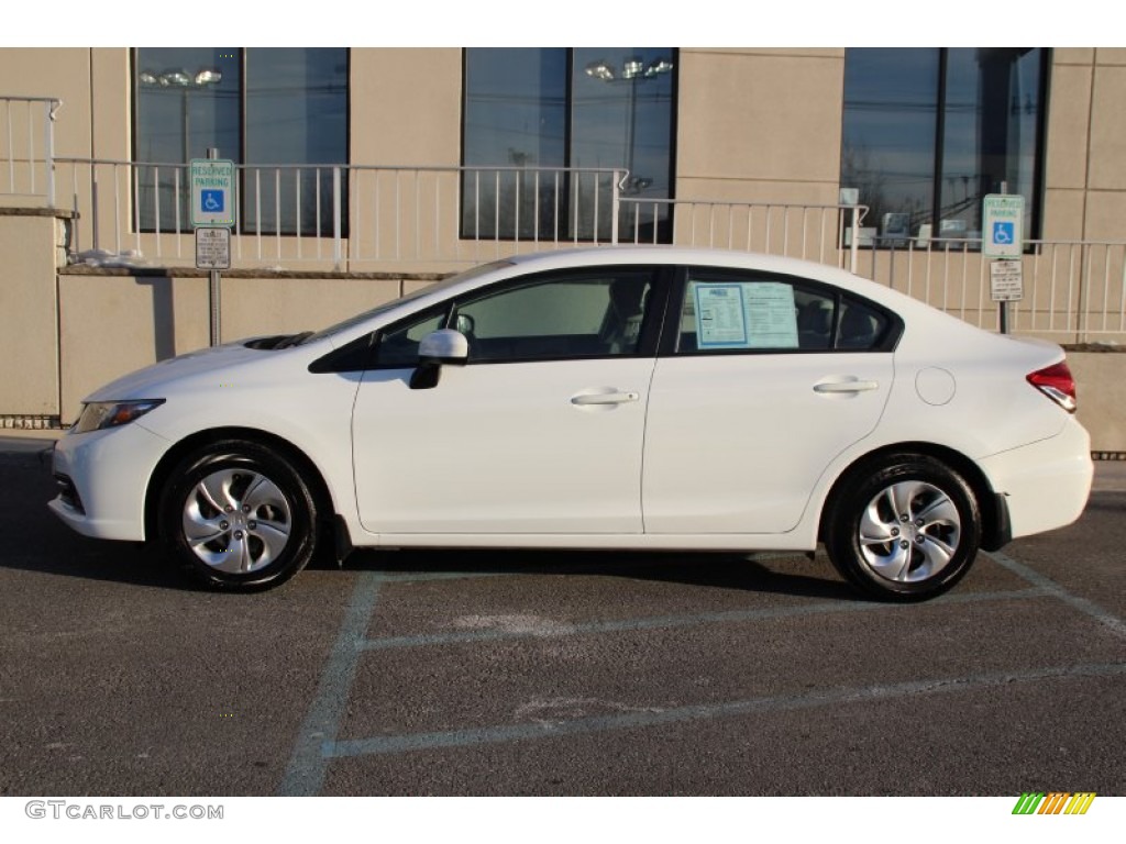 Taffeta White 2014 Honda Civic LX Sedan Exterior Photo #101449539