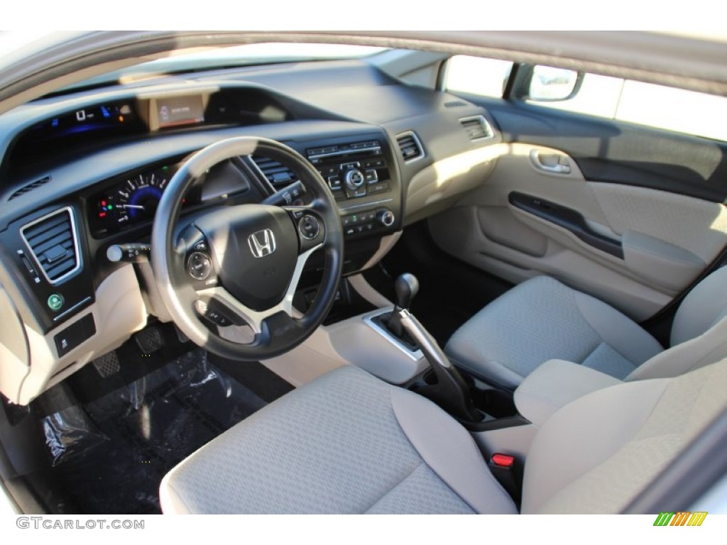 Beige Interior 2014 Honda Civic LX Sedan Photo #101449611
