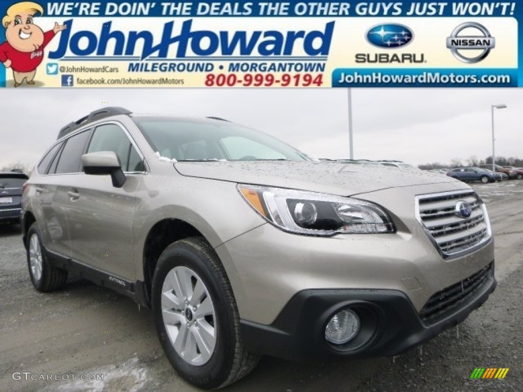 2015 Outback 2.5i Premium - Tungsten Metallic / Warm Ivory photo #1