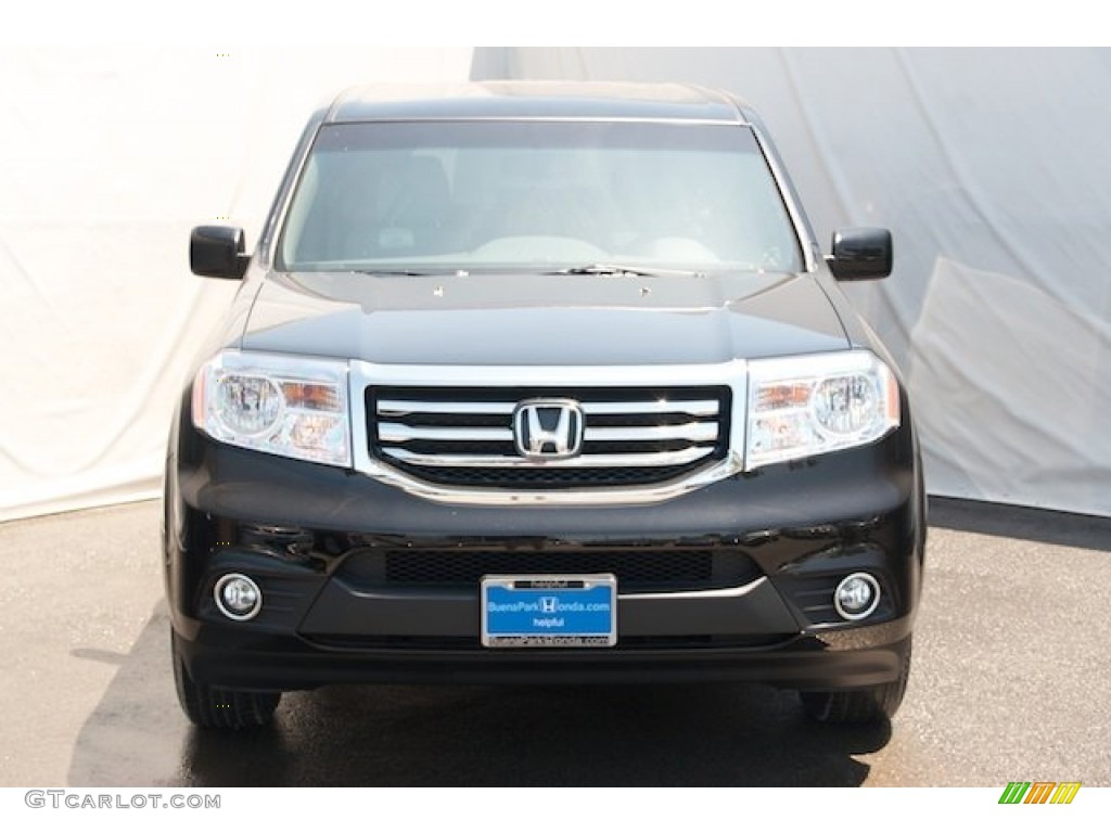 2015 Pilot EX - Crystal Black Pearl / Gray photo #2