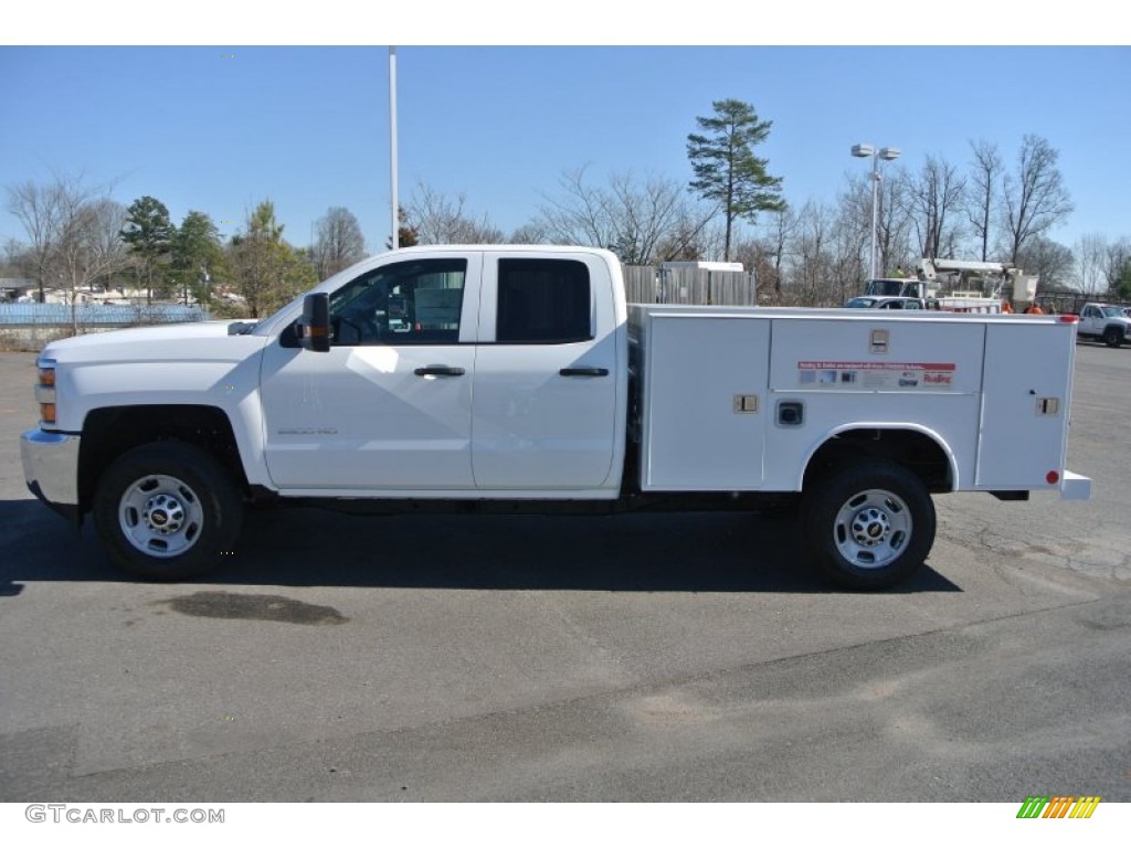 Summit White 2015 Chevrolet Silverado 2500HD WT Double Cab Utility Exterior Photo #101457636
