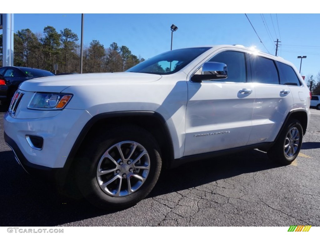 2014 Grand Cherokee Limited - Bright White / New Zealand Black/Light Frost photo #3