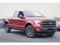 2015 Ruby Red Metallic Ford F150 Lariat SuperCab 4x4  photo #3