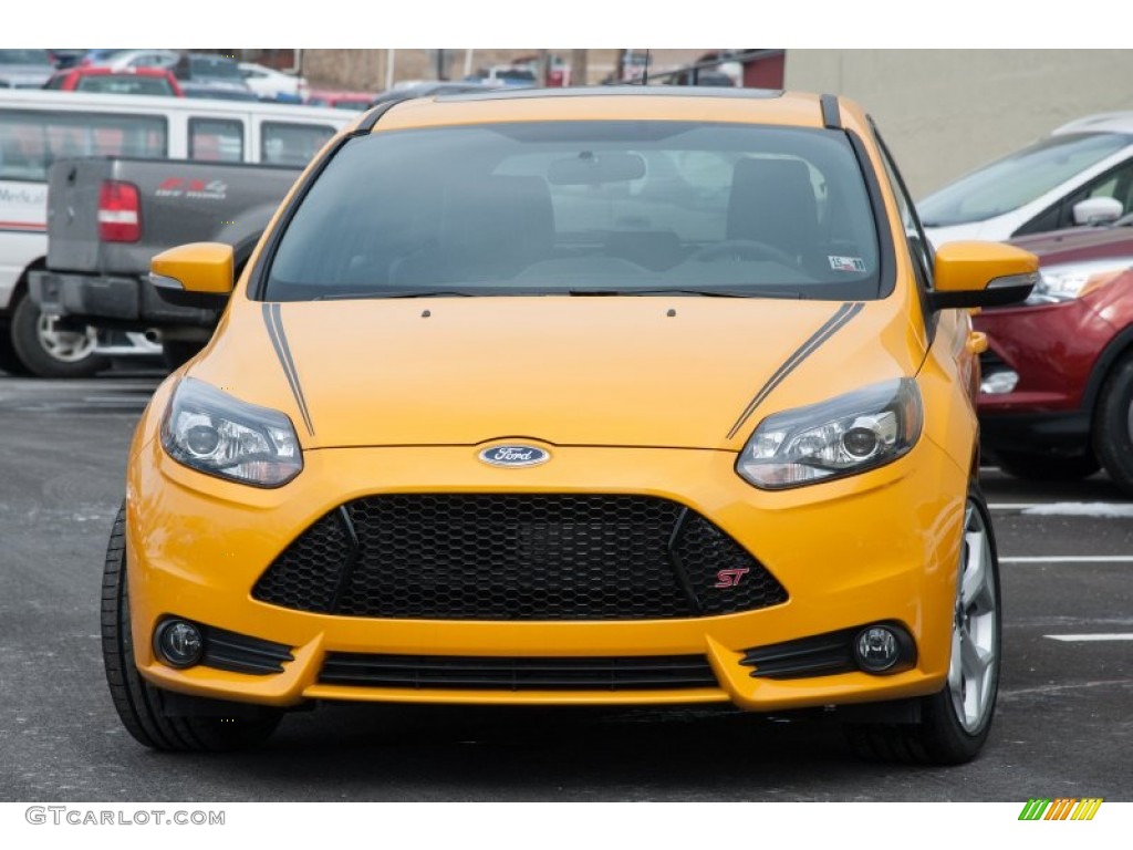 Tangerine Scream 2014 Ford Focus ST Hatchback Exterior Photo #101465412