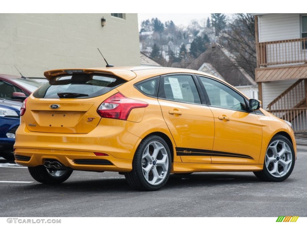 Tangerine Scream 2014 Ford Focus ST Hatchback Exterior Photo #101465442