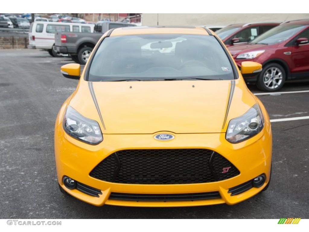 Tangerine Scream 2014 Ford Focus ST Hatchback Exterior Photo #101465532