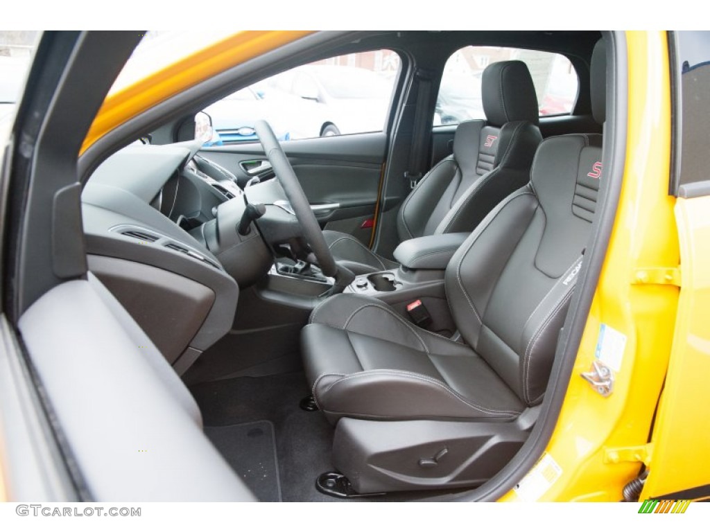 ST Charcoal Black Recaro Sport Seats Interior 2014 Ford Focus ST Hatchback Photo #101465598