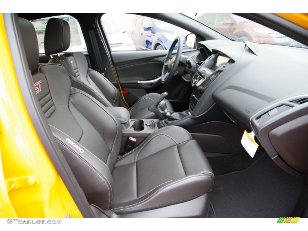 ST Charcoal Black Recaro Sport Seats Interior 2014 Ford Focus ST Hatchback Photo #101465682