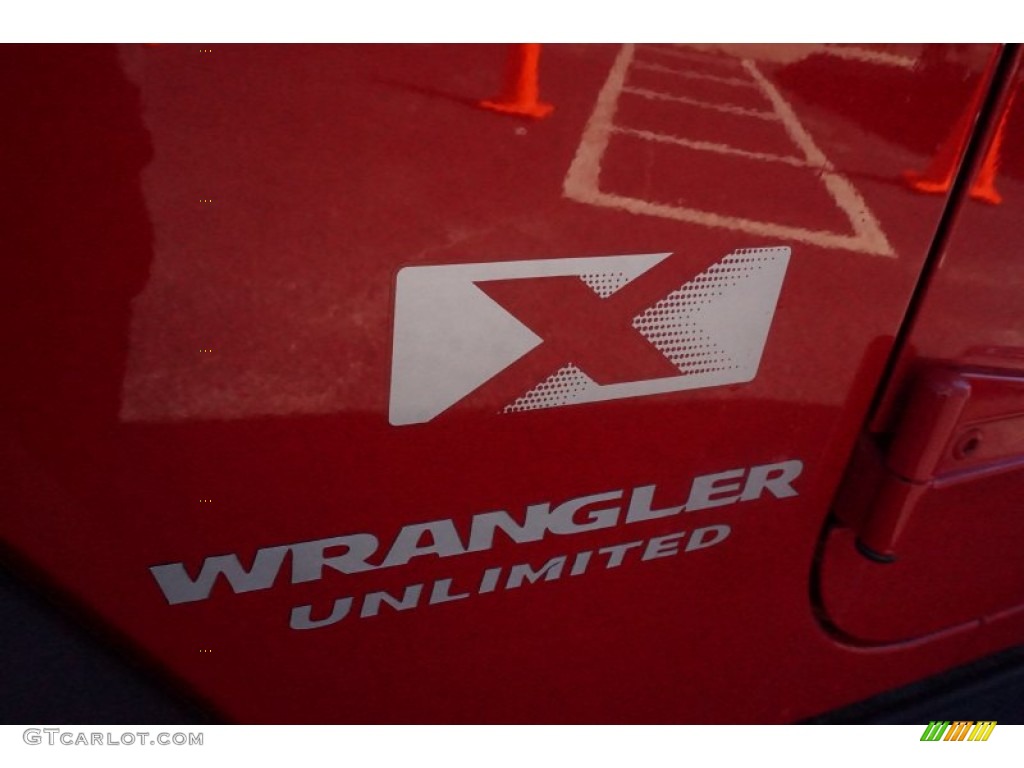 2008 Wrangler Unlimited X - Flame Red / Dark Slate Gray/Med Slate Gray photo #14