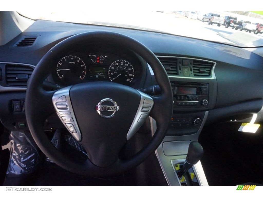 2015 Nissan Sentra S Charcoal Dashboard Photo #101465976
