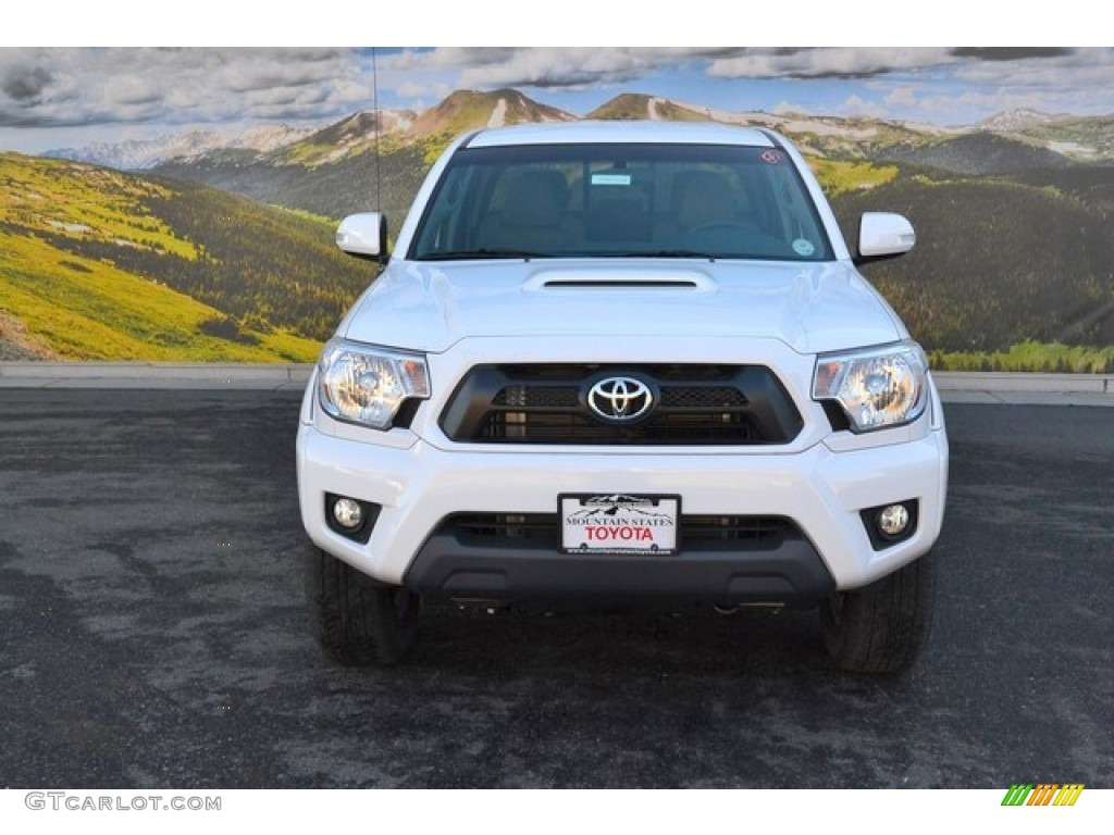 2015 Tacoma TRD Sport Double Cab 4x4 - Super White / Graphite photo #2