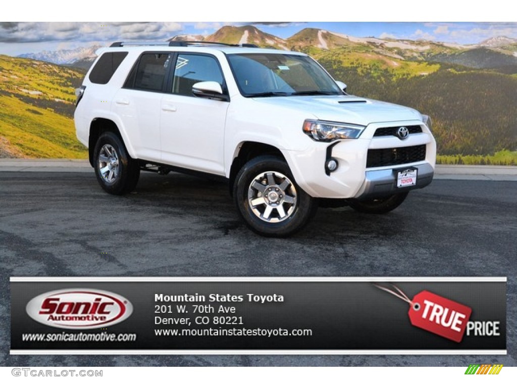 2015 4Runner Trail Premium 4x4 - Super White / Black photo #1