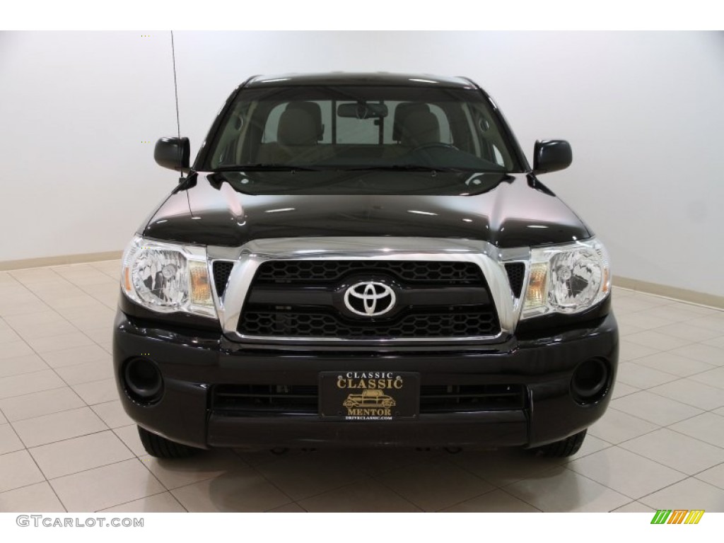 2011 Tacoma Access Cab - Black / Sand Beige photo #2