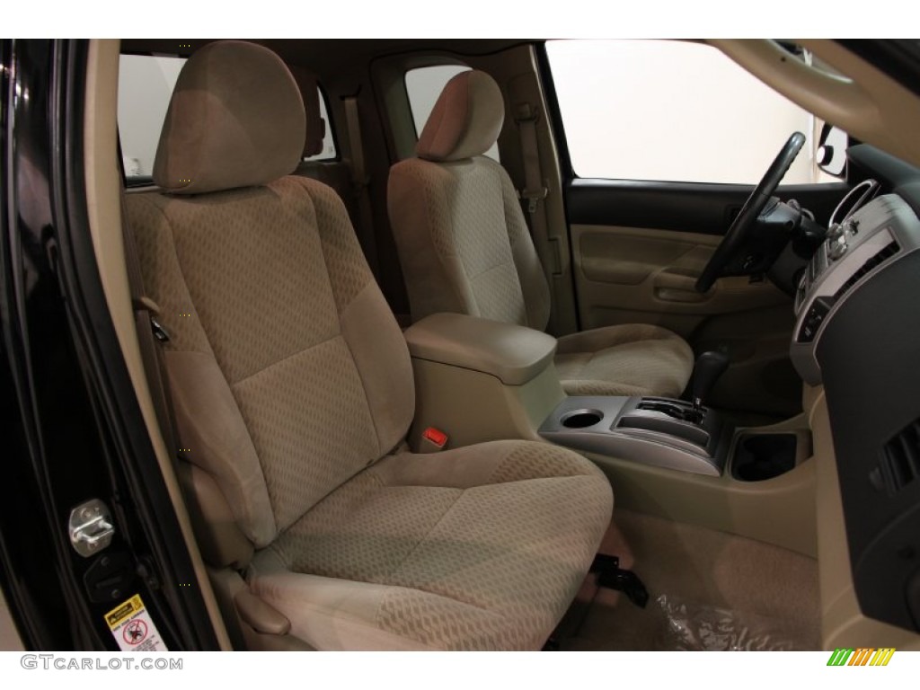 2011 Tacoma Access Cab - Black / Sand Beige photo #11