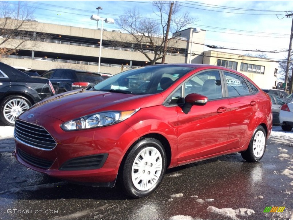 Ruby Red 2014 Ford Fiesta SE Sedan Exterior Photo #101469321