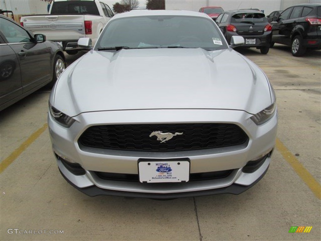 2015 Mustang V6 Coupe - Ingot Silver Metallic / Ebony photo #4
