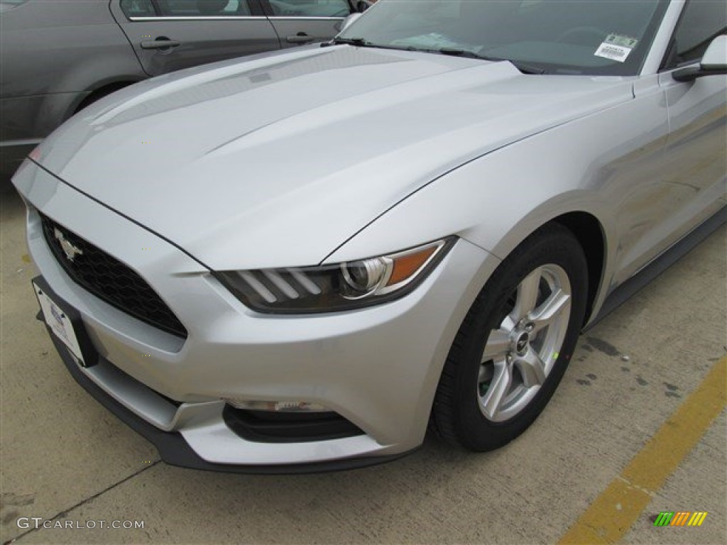 2015 Mustang V6 Coupe - Ingot Silver Metallic / Ebony photo #6