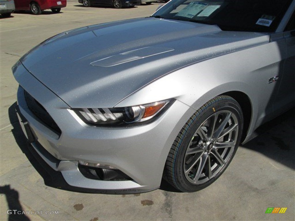 2015 Mustang GT Premium Coupe - Ingot Silver Metallic / Ebony photo #8
