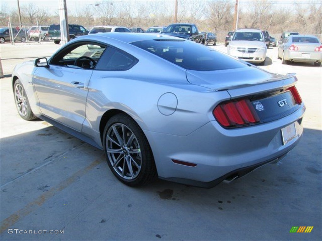 2015 Mustang GT Premium Coupe - Ingot Silver Metallic / Ebony photo #9