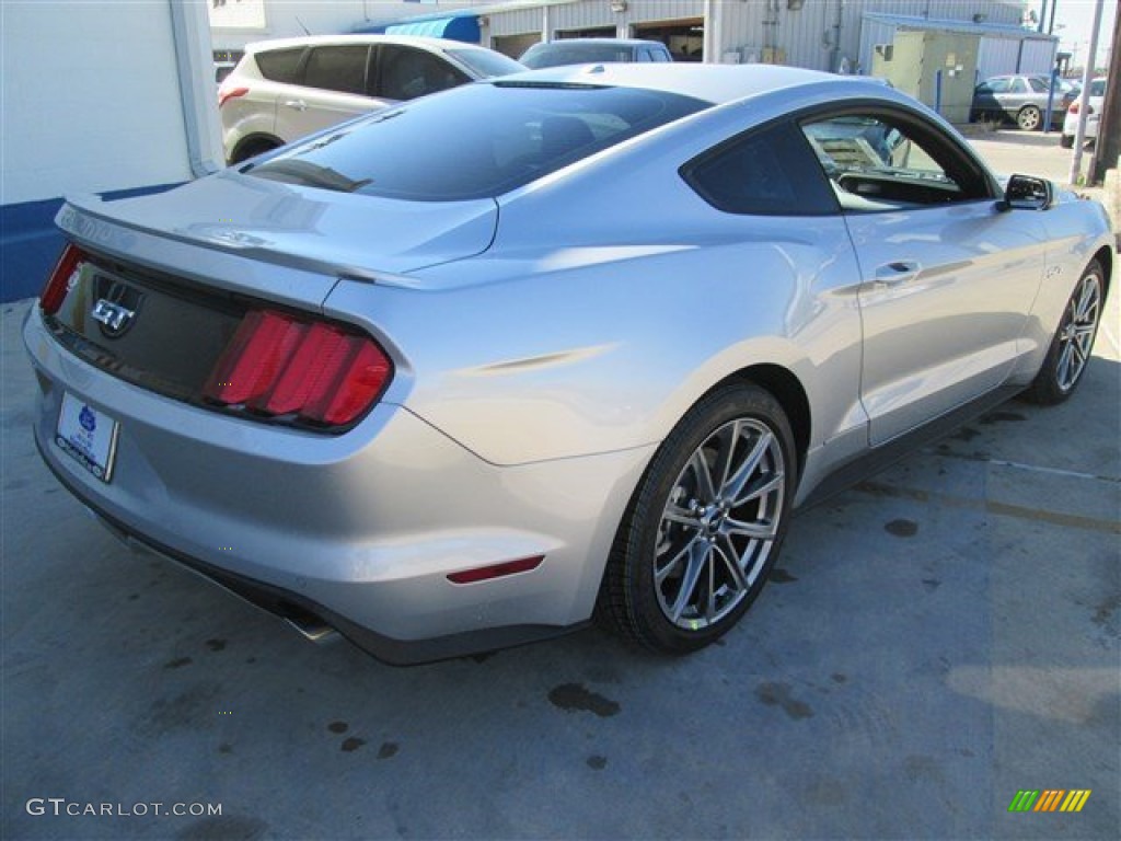 2015 Mustang GT Premium Coupe - Ingot Silver Metallic / Ebony photo #12